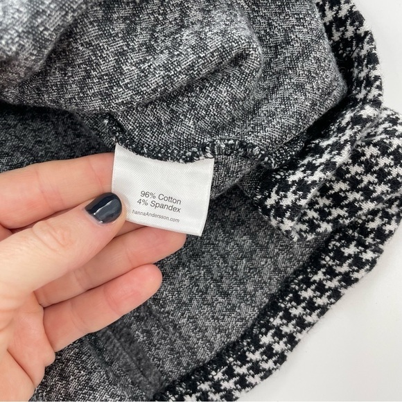 Hanna Anderson‎ Girl's Houndstooth Gingham Black & White Drop Waist Dress - Picture 3 of 8